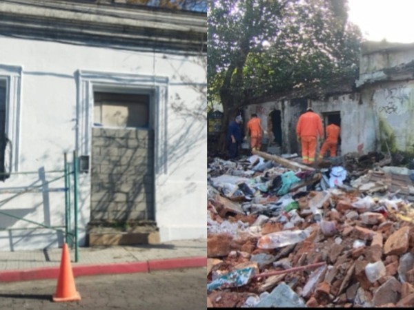 Casa derrumbada, peligro en estructura