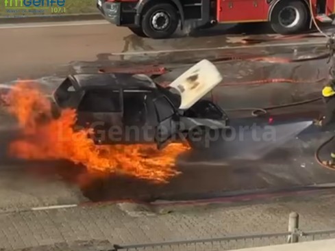 bomberos, incendio, auto, avenida roosvelt,