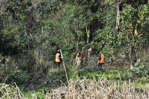 Realizan una “exhaustiva limpieza” en la cañada del barrio La Sonrisa
