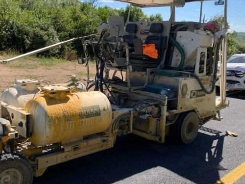 accidente, por alcance, camioneta, máquina, ruta 60,