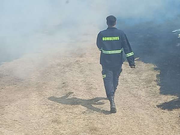 Incendio de 800 metros de frente se desarrolla cerca de la Ruta 9